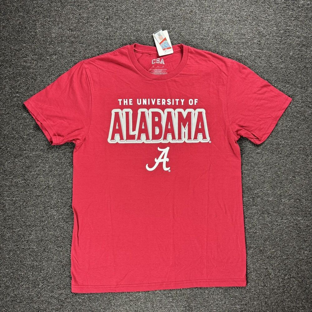 NWT University Of Alabama Crimson Tide T Shirt Mens Unisex Med Red Official